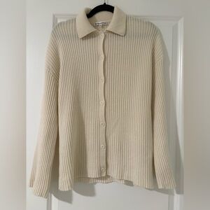 Reformation Fantino Cashmere Collared Cardigan